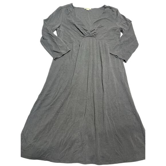 Garnet Hill Women’s dress Small V Neck Empire Waist Black - Picture 1 of 9